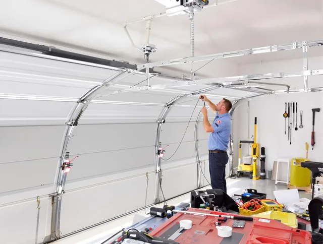 Garage door cable repair service by Davie Garage Door Repair in Davie