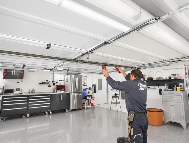 Overhead garage door repair service by Davie Garage Door Repair in Davie